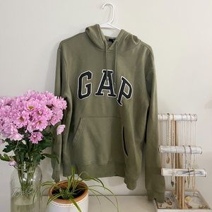 GAP army green hoodie used but good condition.